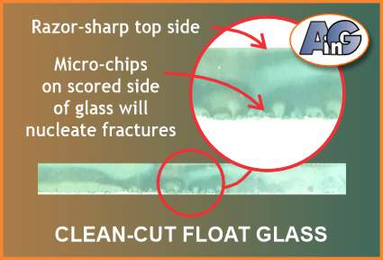 Clean-cut glass is sharp & dangerous