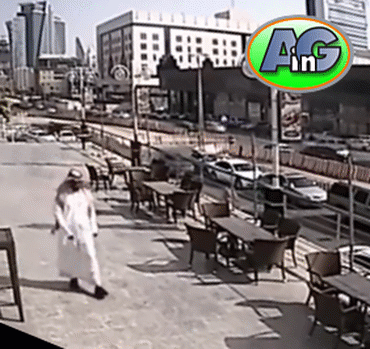 Pedestrian hit by falling glass