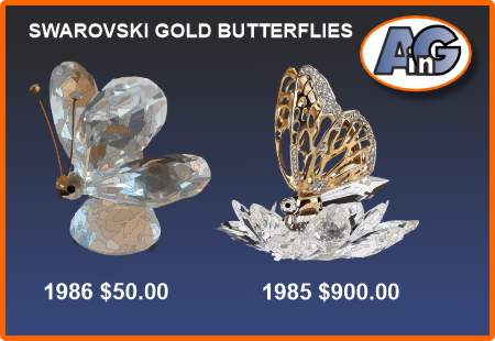 Swarovski Gold Butterflies