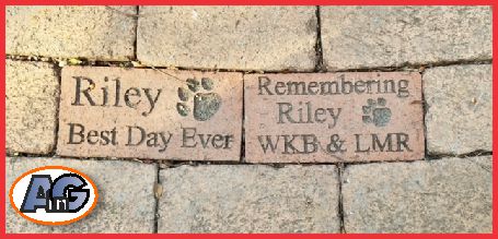 Etched & painted donor recognition bricks