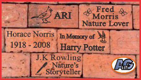 Examples of etched bricks