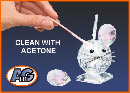 Clean Swarovski crystal mouse