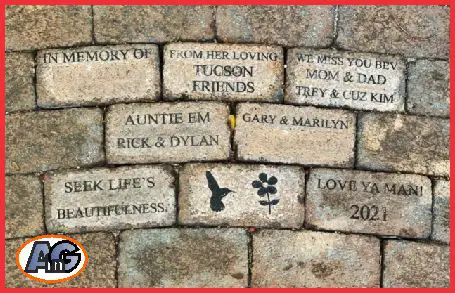 Etched & painted donor recognition bricks