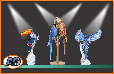 Swarovski crystal bird figurines