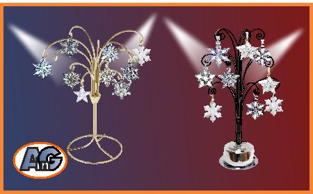 Metal "trees" are ideal for the display of ornaments