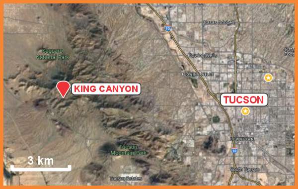Location map of King Canyon