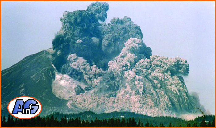 Eruption of Mt St Helens 1980